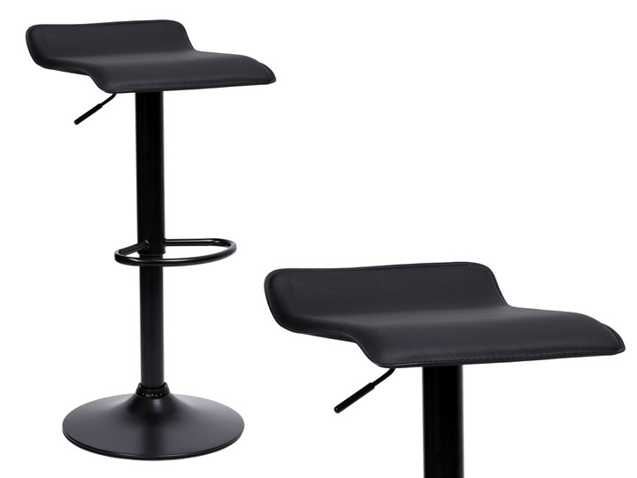 Krzesło obrotowe Porti Black czarne Skóra ekologiczna Wysokość 83 cm Wysokość 63 cm Głębokość 38 cm Rodzaj(n) Krzesła