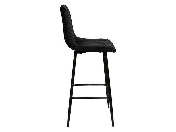 Krzesło barowe Toronto czarne Velvet Tkanina Metal Szerokość 43 cm Głębokość 50 cm Skóra Wysokość 110 cm Pomieszczenie Kuchnia
