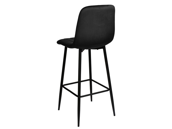 Krzesło barowe Toronto czarne Velvet Głębokość 50 cm Tkanina Skóra Wysokość 110 cm Metal Szerokość 43 cm Pomieszczenie Kuchnia