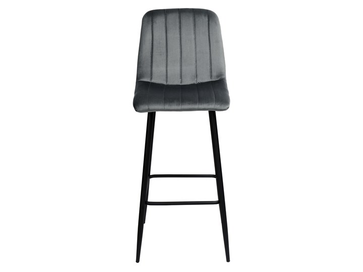 Krzesło barowe Toronto grafitowe Velvet Tkanina Styl Nowoczesny Metal Wysokość 110 cm Głębokość 50 cm Szerokość 43 cm Skóra Styl Industrialny