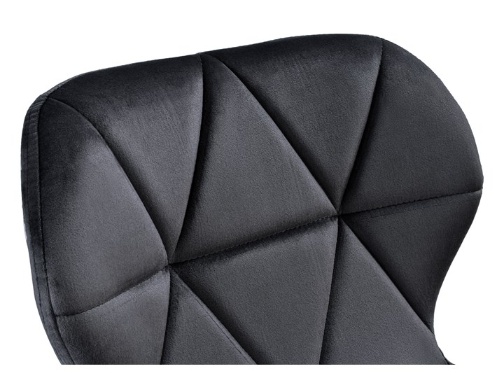 Krzesło Clover welurowe czarne DSW Drewno Metal Wysokość 72 cm Tkanina Kolor Czarny