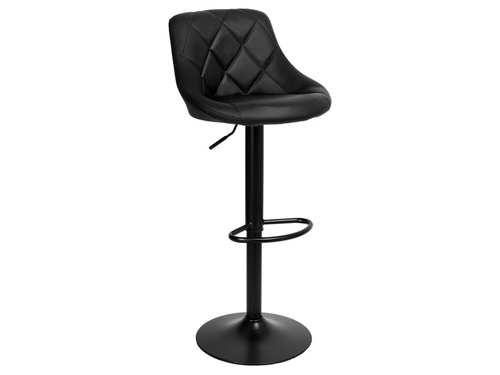 Krzesło obrotowe Cydro Black czarne Skóra ekologiczna Głębokość 38 cm Metal Kolor Czarny
