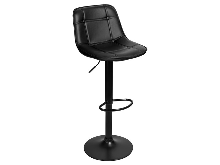 Krzesło obrotowe Belfast czarne Tkanina Głębokość 38 cm Wysokość 86 cm Skóra ekologiczna Wysokość 106 cm Pomieszczenie Kuchnia