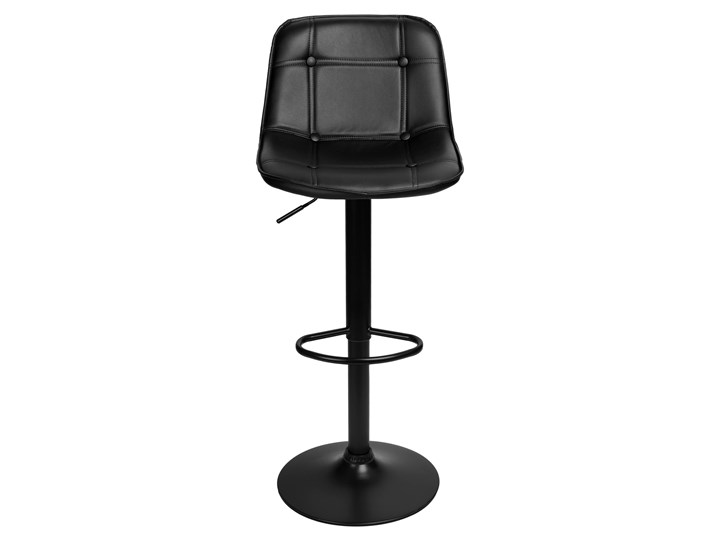 Krzesło obrotowe Belfast czarne Wysokość 86 cm Tkanina Głębokość 38 cm Skóra ekologiczna Pomieszczenie Kuchnia Wysokość 106 cm Styl Industrialny