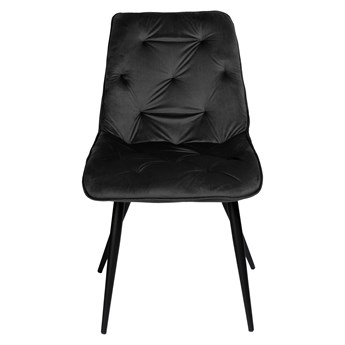 Krzesło tapicerowane Montreal aksamitne czarne
