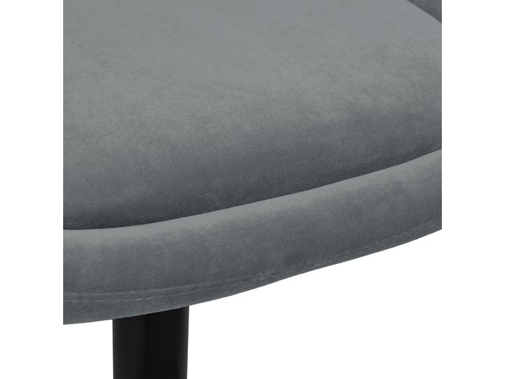 Krzesło obrotowe Paterson grafitowe Velvet Styl Glamour Głębokość 38 cm Tkanina Kolor Szary
