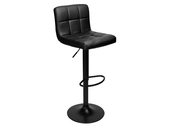 Krzesło obrotowe Arako Black czarne Głębokość 38 cm Skóra ekologiczna Wysokość 107 cm Wysokość 87 cm Kolor Czarny