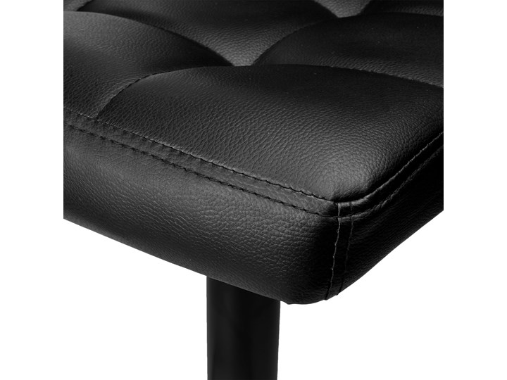 Krzesło obrotowe Arako Black czarne Wysokość 107 cm Głębokość 38 cm Wysokość 87 cm Pomieszczenie Kuchnia Skóra ekologiczna Wysokość siedziska 63 cm