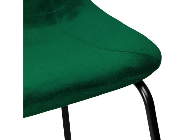 Krzesło barowe hoker Sligo ciemnozielone Velvet 2 sztuki Tkanina Rodzaj(n) Hokery Wysokość 91 cm Metal Tworzywo sztuczne Wysokość 30 cm Styl Glamour