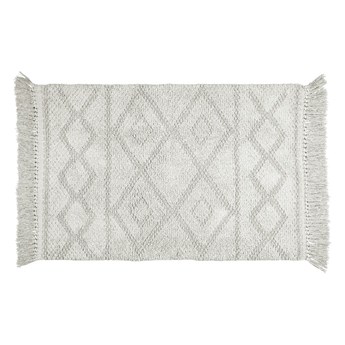 Szary dywanik łazienkowy z bawełny organicznej Wenko Urla, 60x90 cm