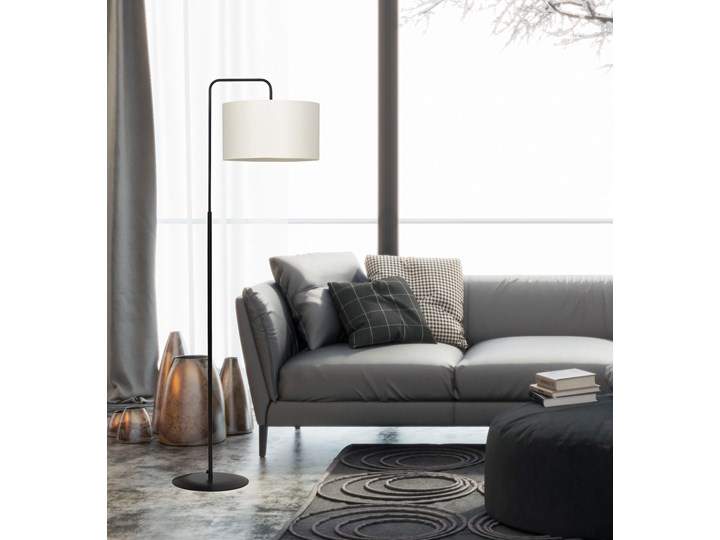 Lampa podłogowa nocna TRAPO LP1 czarna / ecru 1-punktowa 570/4