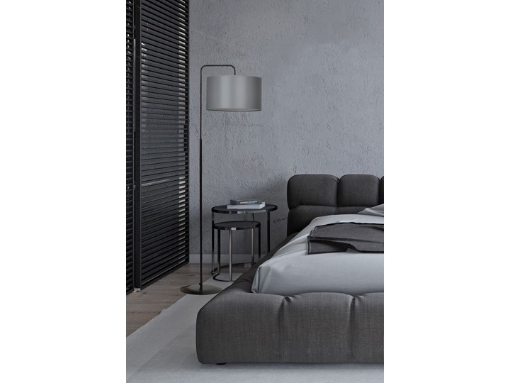 Lampa podłogowa nocna TRAPO LP1 czarna / szara 1-punktowa 570/3 Kolor Czarny Styl Tradycyjny