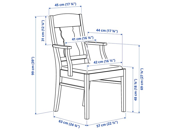 IKEA INGATORP / INGATORP Stół i 4 krzesła, czarny, 155/215 cm Kategoria Stoły z krzesłami Kolor Szary