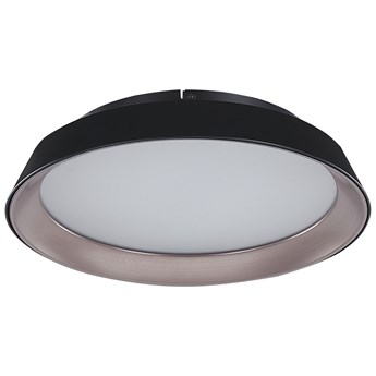 Beliani Lampa sufitowa czarna stal aluminium zintegrowane oświetlenie LED okrągła plafon do kuchni sypialni nowoczesna glamour