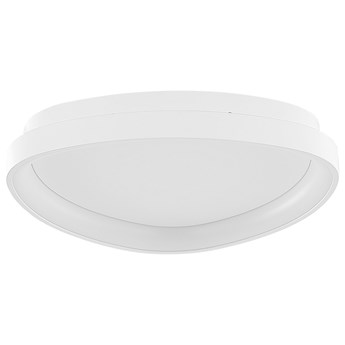 Beliani Lampa sufitowa biała metalowa zintegrowane oświetlenie LED trójkątna plafon do kuchni sypialni nowoczesna glamour