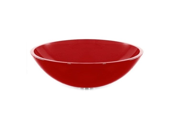 CZERWONA SZKLANA UMYWALKA NABLATOWA HC6014 RED TEZOJA Kolor Czerwony Meblowe Nablatowe Szerokość 42 cm Szkło Wolnostojące Kategoria Umywalki