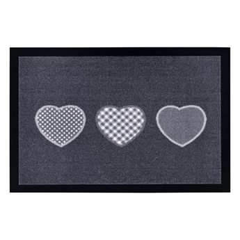Szara wycieraczka Hanse Home Hearts, 40x60 cm