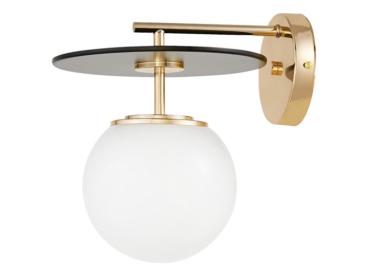 LAMPA ŚCIENNA KINKIET LOFT CZARNO-ZŁOTA DALTONA Metal Kinkiet z abażurem Szkło Kolor Złoty Kinkiet z kloszem Styl Nowoczesny