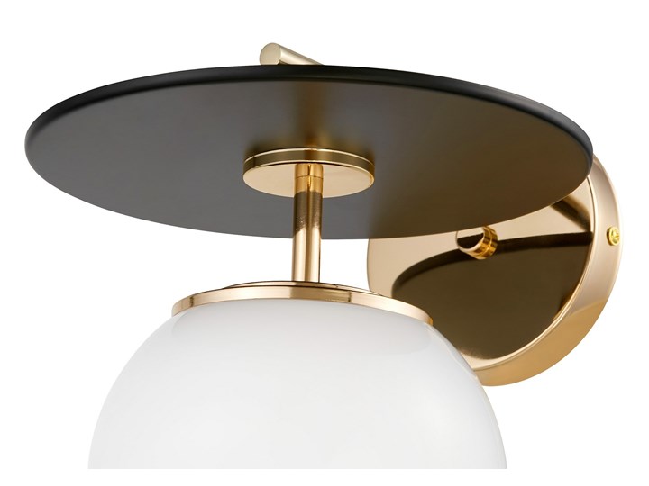 LAMPA ŚCIENNA KINKIET LOFT CZARNO-ZŁOTA DALTONA Kinkiet z kloszem Metal Kinkiet z abażurem Szkło Styl Industrialny