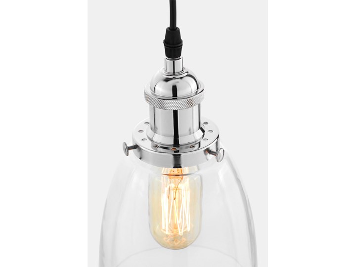 LAMPA WISZĄCA ZWIS FABI PRO W1 Szkło Lampa z abażurem Metal Ilość źródeł światła 1 źródło Chrom Lampa z kloszem Kategoria Lampy wiszące