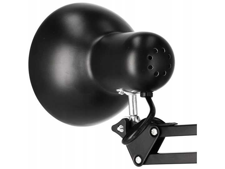 Lampka biurkowa kreślarska PIXI Black E27 zestaw czarny podstawa i klips EDO777535 Lampa biurkowa Metal Lampa z kloszem Wysokość 68 cm Lampa z klipsem Tworzywo sztuczne Stal Styl Tradycyjny