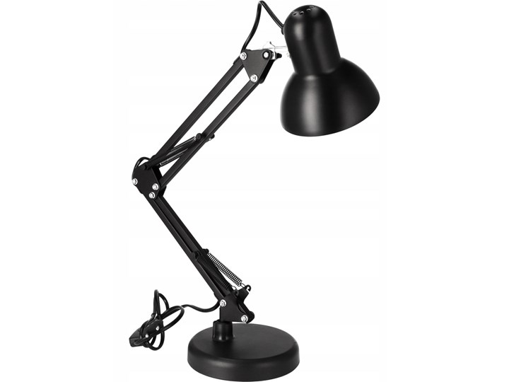 Lampka biurkowa kreślarska PIXI Black E27 zestaw czarny podstawa i klips EDO777535 Lampa z klipsem Lampa biurkowa Wysokość 68 cm Stal Metal Lampa z kloszem Tworzywo sztuczne Kategoria Lampy stołowe