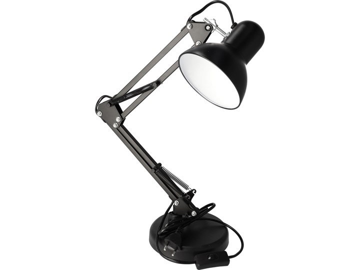 Lampka biurkowa kreślarska PIXI Black E27 zestaw czarny podstawa i klips EDO777535 Lampa biurkowa Metal Tworzywo sztuczne Stal Lampa z klipsem Lampa z kloszem Wysokość 68 cm Styl Nowoczesny