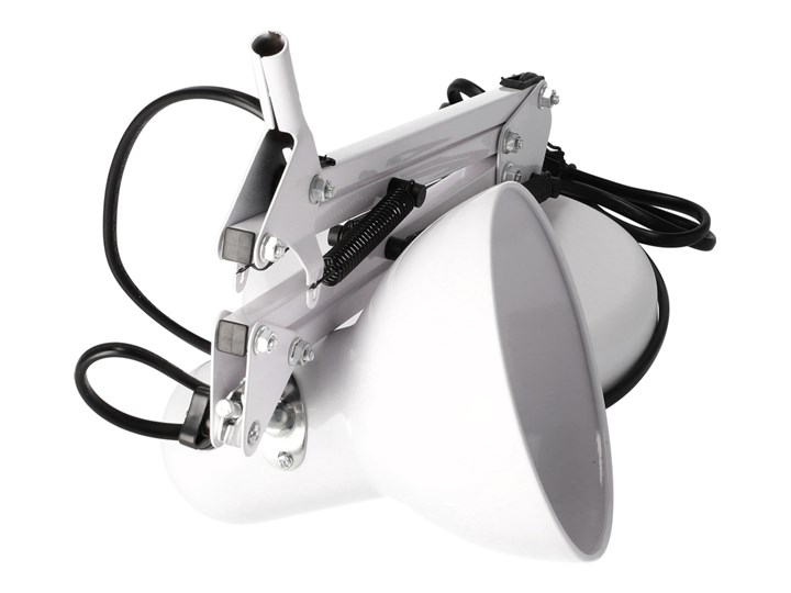 Lampka biurkowa kreślarska PIXI White E27 zestaw biały podstawa i klips EDO777536 Stal Lampa z kloszem Lampa biurkowa Metal Lampa z klipsem Wysokość 68 cm Tworzywo sztuczne Kategoria Lampy stołowe