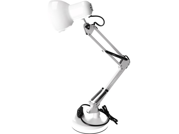 Lampka biurkowa kreślarska PIXI White E27 zestaw biały podstawa i klips EDO777536 Lampa z kloszem Wysokość 68 cm Lampa biurkowa Tworzywo sztuczne Metal Lampa z klipsem Styl Nowoczesny Stal Styl Tradycyjny