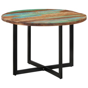 vidaXL Stół do jadalni, 110x75 cm, lite drewno z odzysku