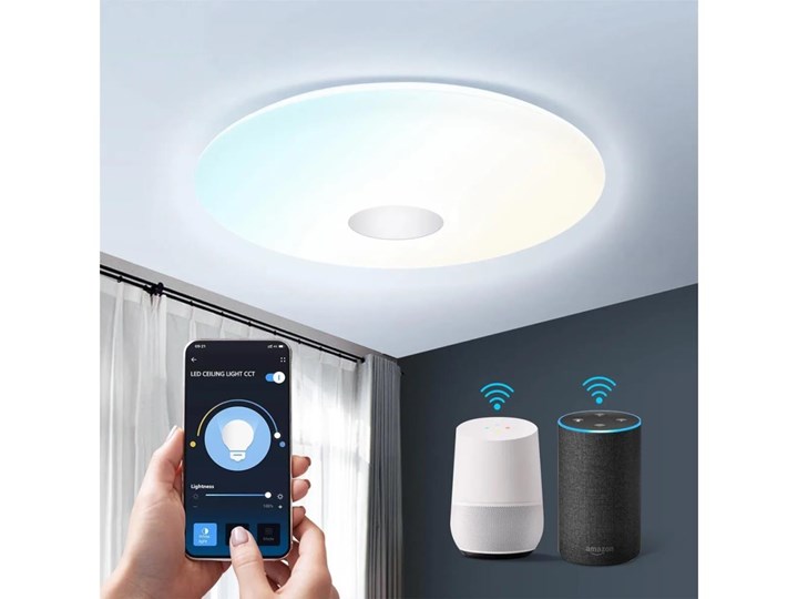 Aigostar - LED Ściemnialny plafon LED/18W/230V śr. 34 cm Wi-Fi Plafony Tworzywo sztuczne Okrągłe Funkcje Lampa LED Metal Funkcje
