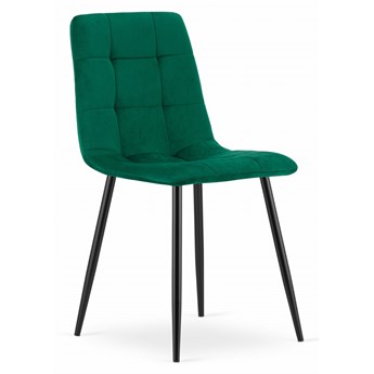 Krzesła zielone, welurowe KARA - 3688 - 4 sztuki