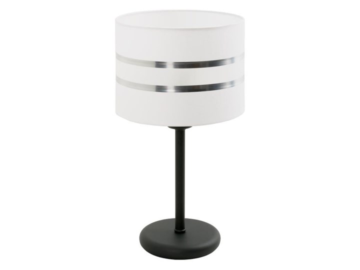 Nowoczesna lampka nocna E648-Fabix Lampa z abażurem Kolor Czarny Lampa nocna Wysokość 38 cm Styl Nowoczesny