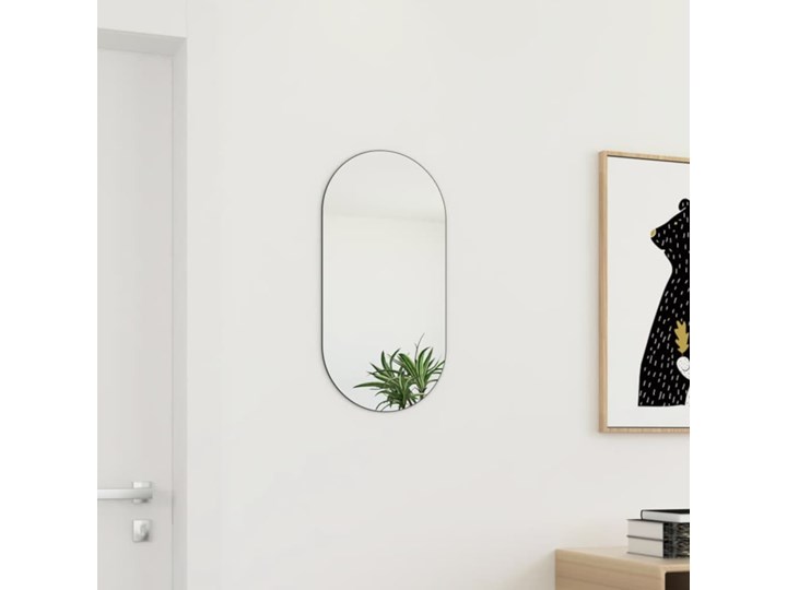 vidaXL Lustro, 60x30 cm, szklane Owalne Ścienne Pomieszczenie Garderoba