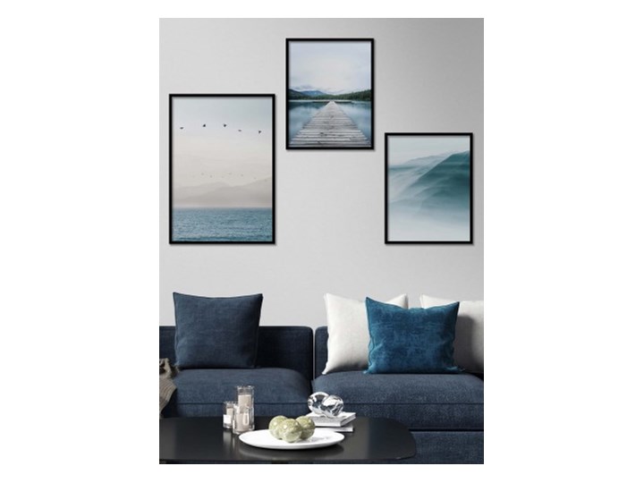 Perfekcyjne Trio Sztuka latania + Drewniany pomost + Otulone mgłą Plakat Wymiary 21x30 cm Pomieszczenie Sypialnia