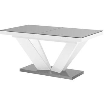 Stół rozkładany VIVA 2 160-256 szaro-biały mat - Meb24.pl