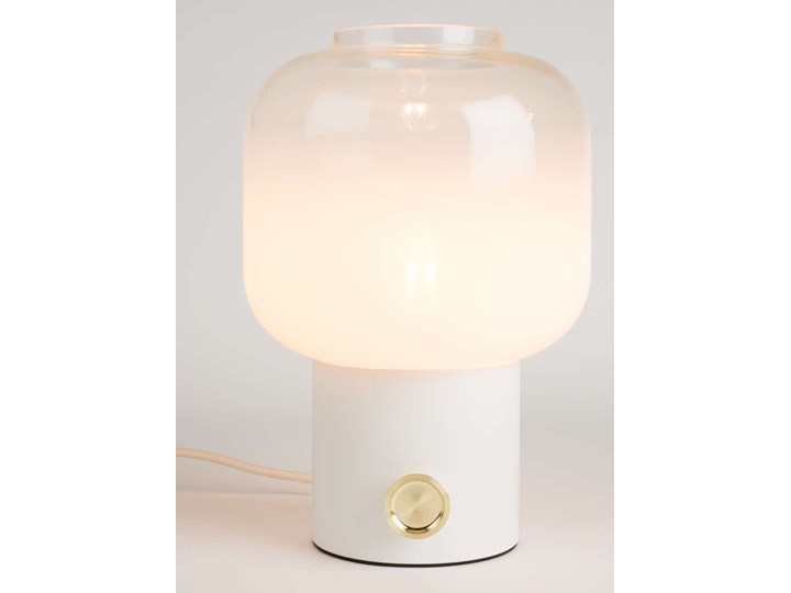 Lampa stołowa biała Moody Zuiver Stal Lampa z kloszem Wysokość 30 cm Styl Skandynawski