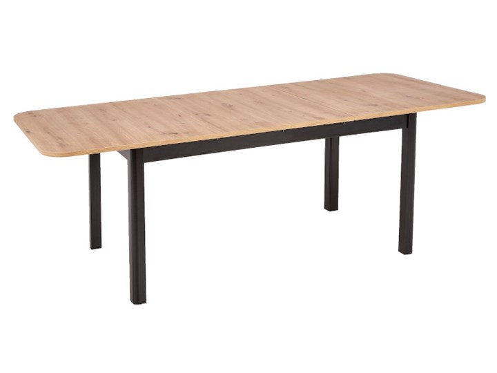 Rozkładany stół w stylu skandynawskim - Dibella Średnica Drewno Wysokość 78 cm Płyta laminowana Płyta MDF Kształt blatu Prostokątny