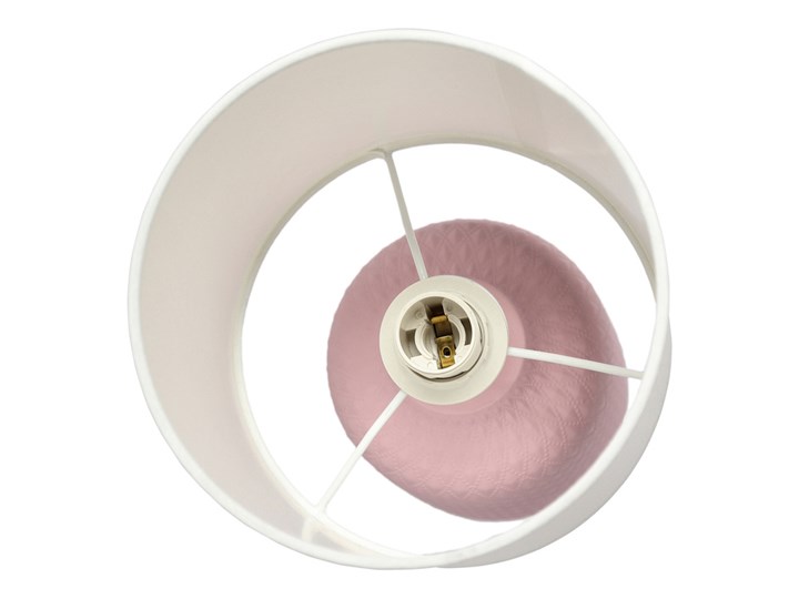 Lampa stołowa różowa ceramika nocna Iner Candellux 41-79855 Lampa z abażurem Lampa nocna Tworzywo sztuczne Styl Skandynawski