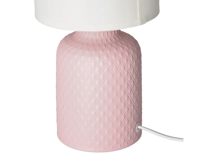 Lampa stołowa różowa ceramika nocna Iner Candellux 41-79855 Tworzywo sztuczne Lampa nocna Lampa z abażurem Pomieszczenie Sypialnia