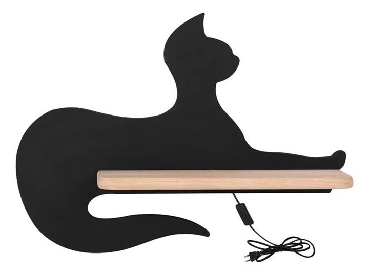 Lampa kinkiet ścienny 5W LED Cat Kids czarny z przewodem Candellux 21-26002