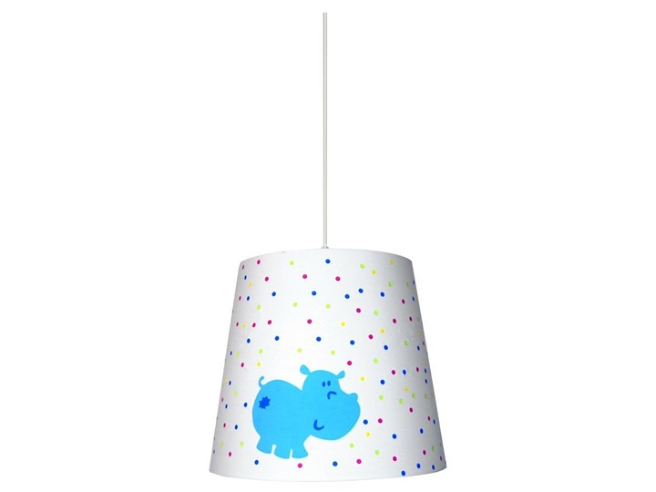 Lampa wisząca dziecięca biało-niebieska płótno Hippo 31-81301 Kolor Biały Kategoria Lampy dziecięce