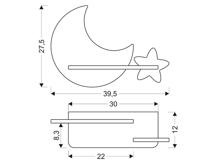 Kinkiet LED 5W dla dziecka szary księżyc gwiazdka Moon Candellux 21-75574 Typ Lampa LED Kategoria Lampy dziecięce