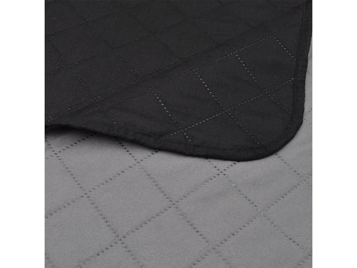 vidaXL 130883 Double-sided Quilted Bedspread Black/Grey 170 x 210 cm Mikrofibra 170x210 cm Kolor Szary