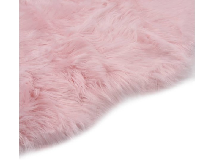 vidaXL Dywanik, 60 x 90 cm, sztuczna owcza skóra, różowy Dywany Dywaniki Nieregularny Skóry Akryl 60x90 cm Poliester Pomieszczenie Sypialnia
