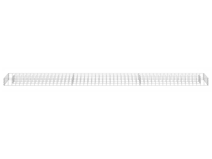 vidaXL Podwyższona donica gabionowa, galwanizowana stal, 270x30x10 cm Metal Prostokątny Donica ogrodowa Kamień Donica balkonowa Kategoria Donice ogrodowe