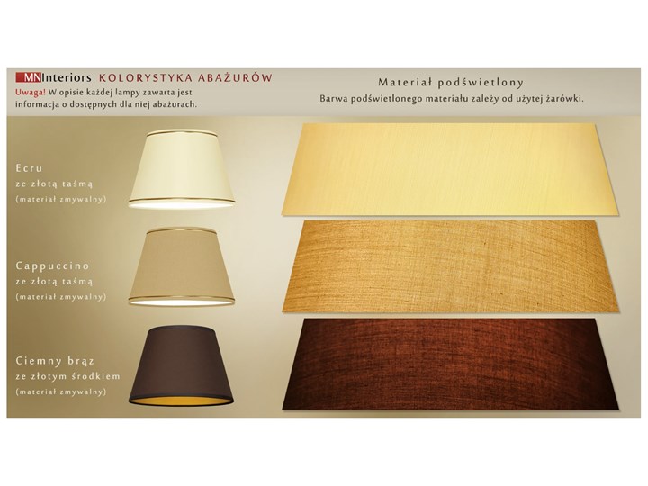 Lampa podłogowa z abażurem YA-P1m Mosiądz Lampa LED Lampa z abażurem Kolor Brązowy Kategoria Lampy podłogowe