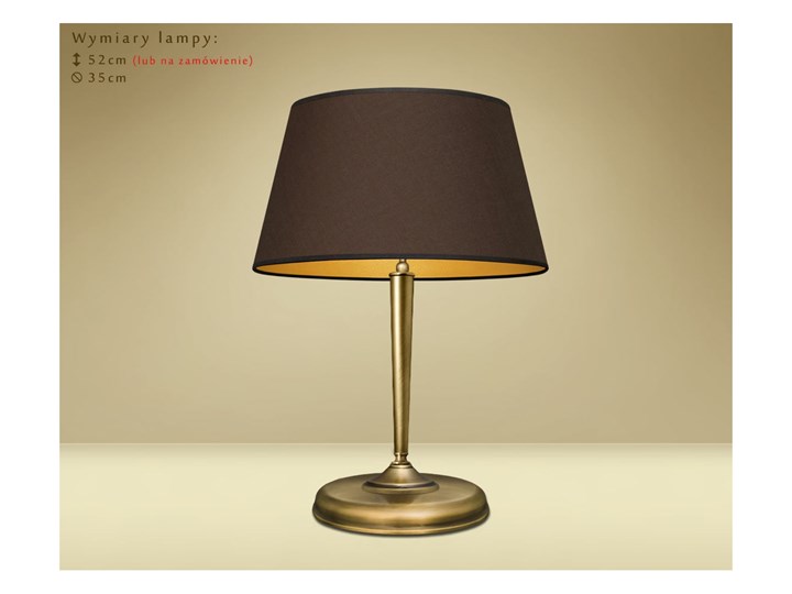 Lampa gabinetowa z abażurem YA-B2m Wysokość 52 cm Lampa LED Mosiądz Lampa z abażurem Styl Tradycyjny
