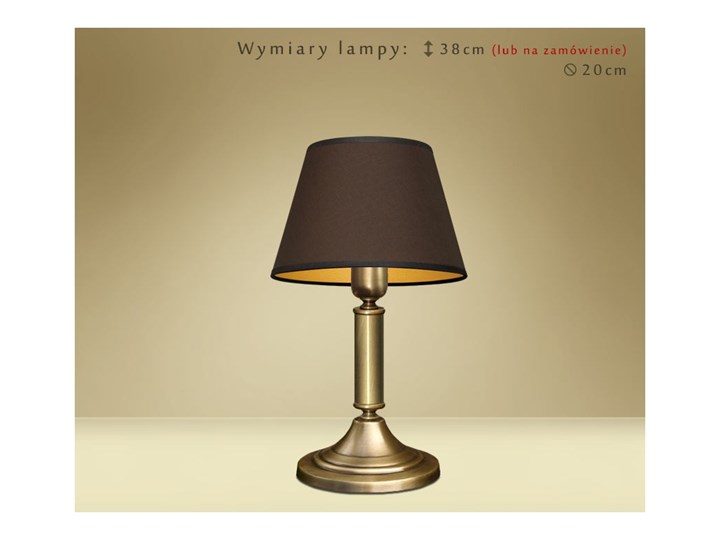 Lampa stołowa z mosiądzu YA-B1m Lampa z abażurem Lampa LED Wysokość 38 cm Kategoria Lampy stołowe Wysokość 14 cm Lampa biurkowa Styl Tradycyjny