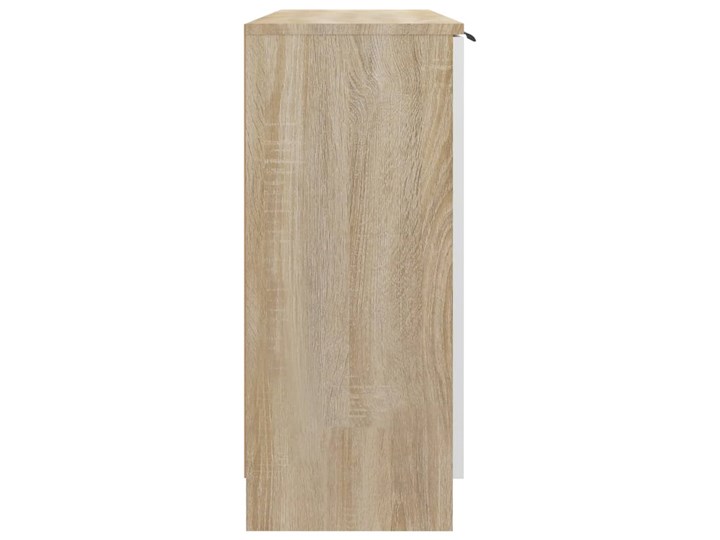 vidaXL Komoda biel i dąb sonoma, 90,5x30x70cm, materiał drewnopochodny Szerokość 90 cm Szerokość 105 cm Styl Nowoczesny